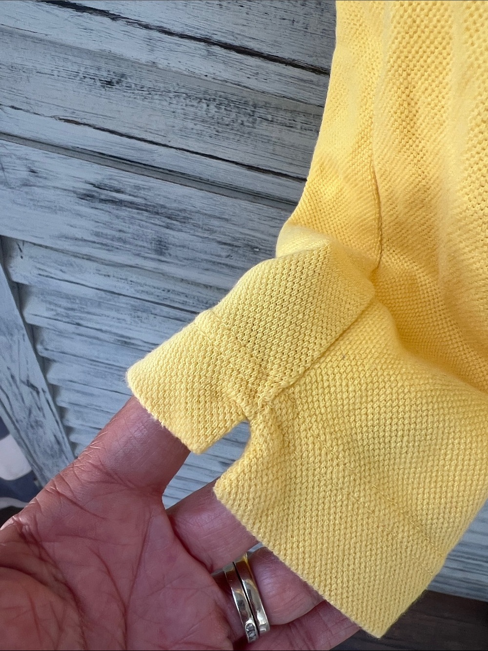 Lacoste Yellow Short-Sleeve Pique Polo with Crocodile Logo Size 6- XL - Picture 5 of 9